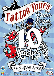 Le Salon du Tatouage de Tours, les 7 et 8 avril 2018 au Parc Expo.